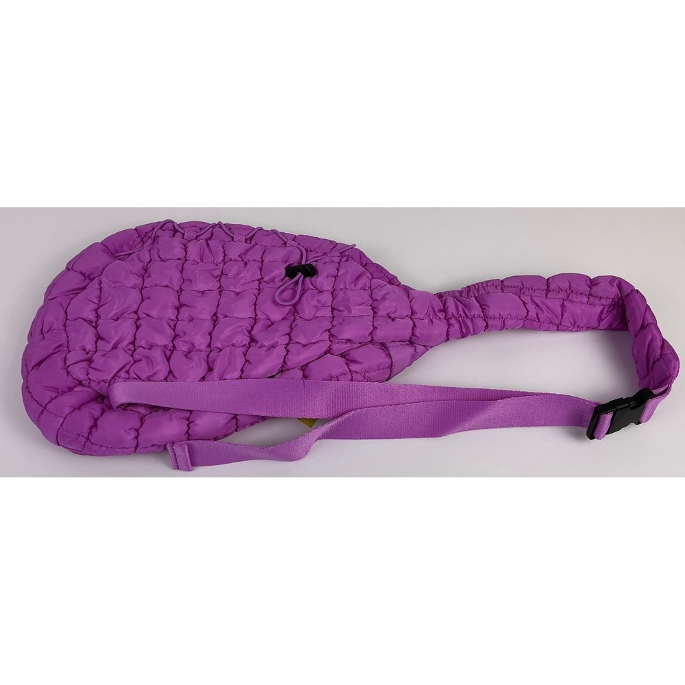 Pickle O Joe Purple Quilted Pickleball Sling Bag Padded‎ Lightweight Adjustable